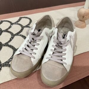 ShuShop White and Beige Women's Sneakers